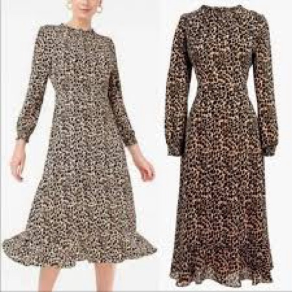 J.Crew Factory Ruffle-neck peasant dress